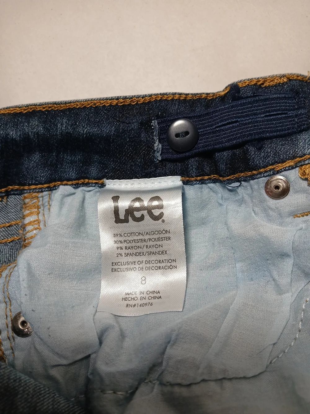 Lee Kids Dark Blue Stretch Denim Jeans